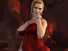 Scarlet tries a huge black..