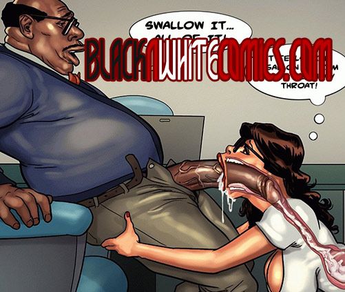 Black Cumshot Cartoon - It feels like a gallon of cum going.. Image #1 at Black Cock Comics